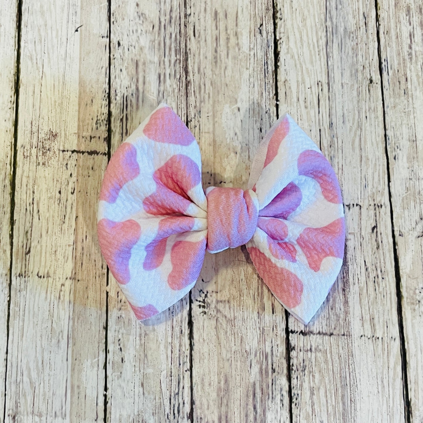 Baby Girl Bows - Pink Cow