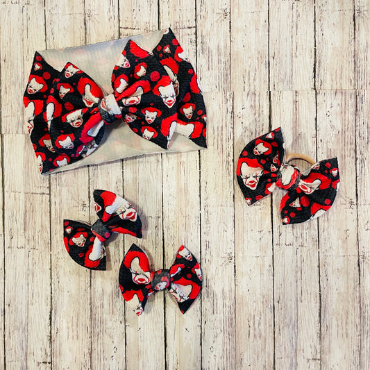 Baby Girl Bows - Pennywise Clown