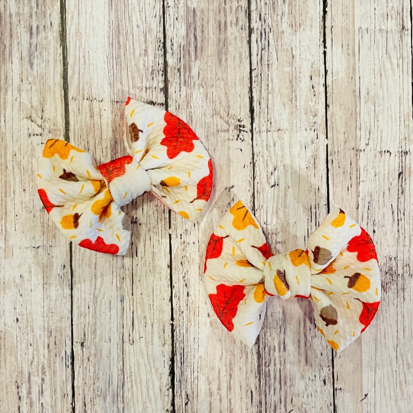 Baby Girl Bows - Fall Leaves