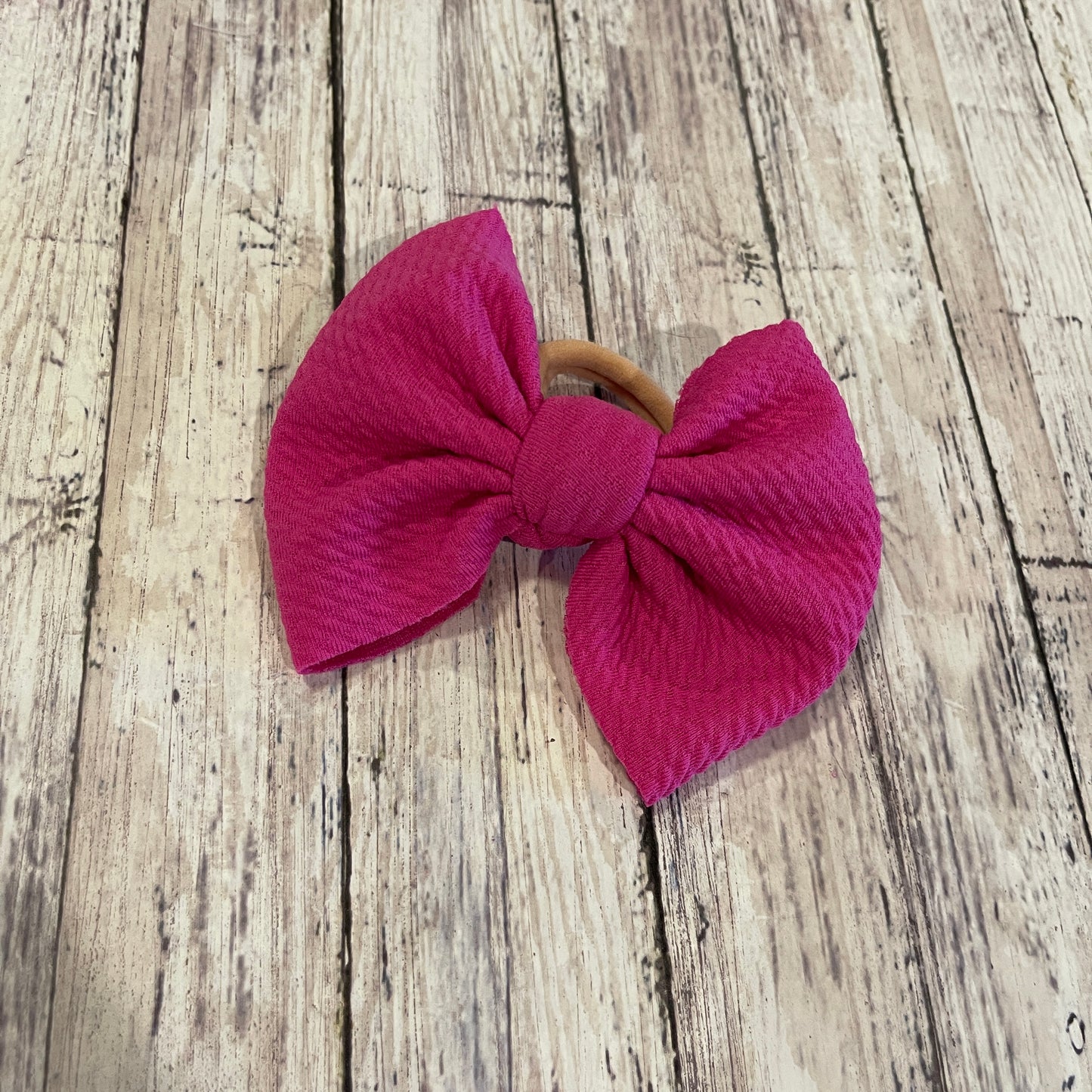 Baby Girl Bows - Neon Magenta