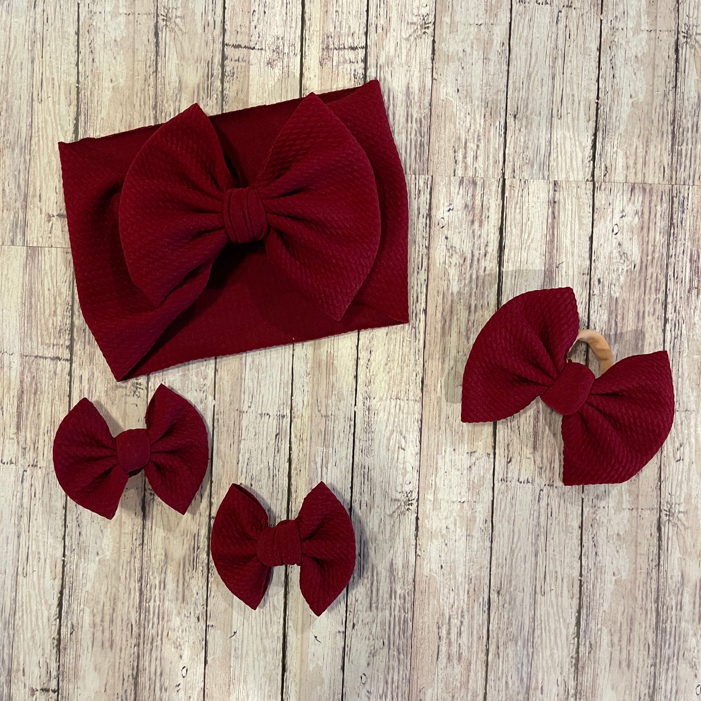 Baby Girl Bows - Ruby Red
