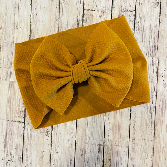 Baby Girl Bows - Mustard