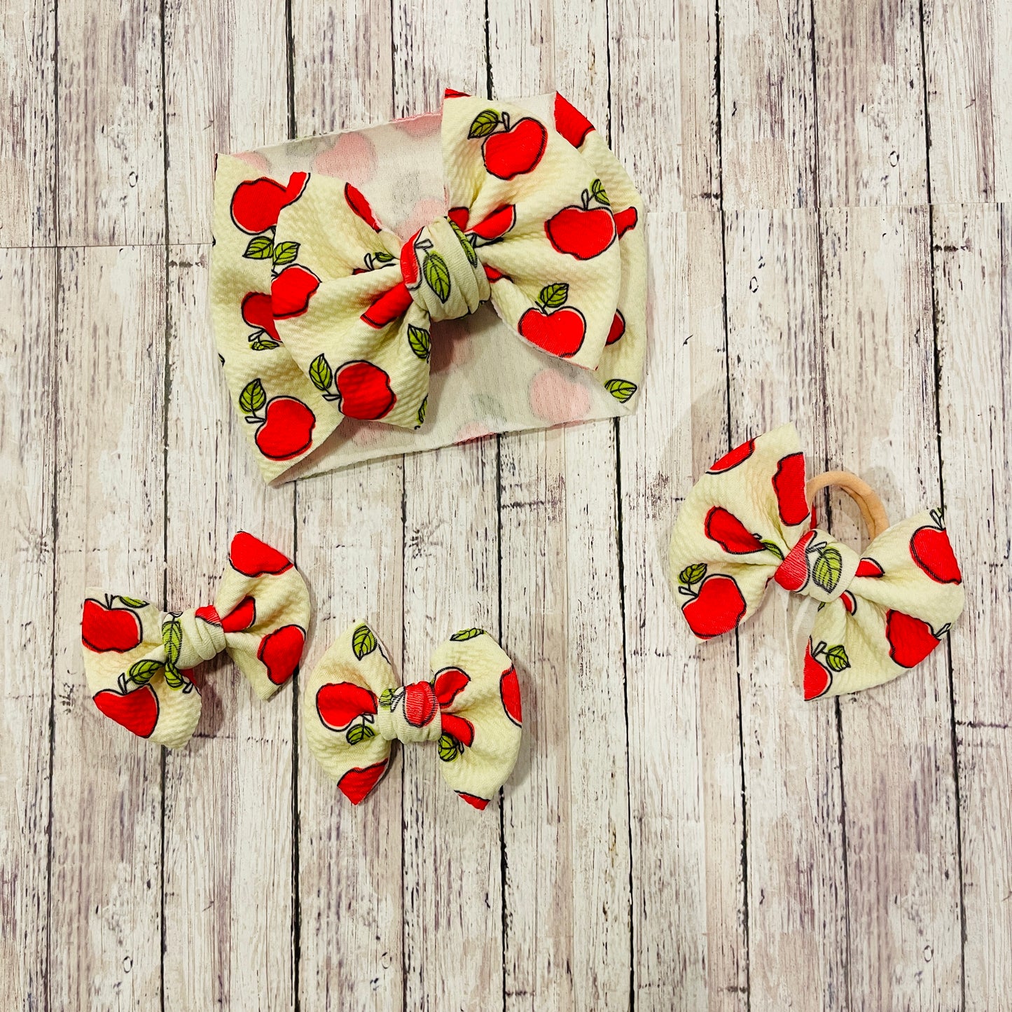 Baby Girl Bows - Apples