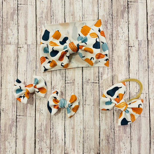 Baby Girl Bows - Fall Pumpkins