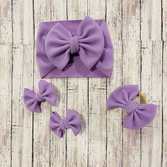 Baby Girl Bows - Lavender