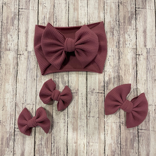 Baby Girl Bows - Mauve