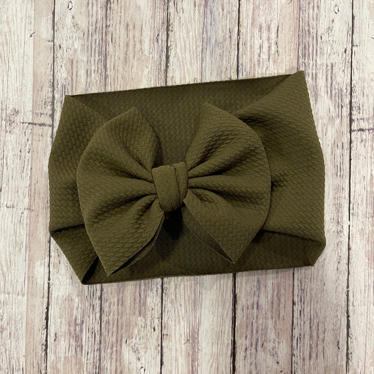 Baby Girl Bows - Olive