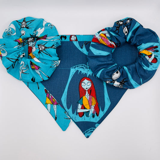 Teal Jack & Sally Bandana