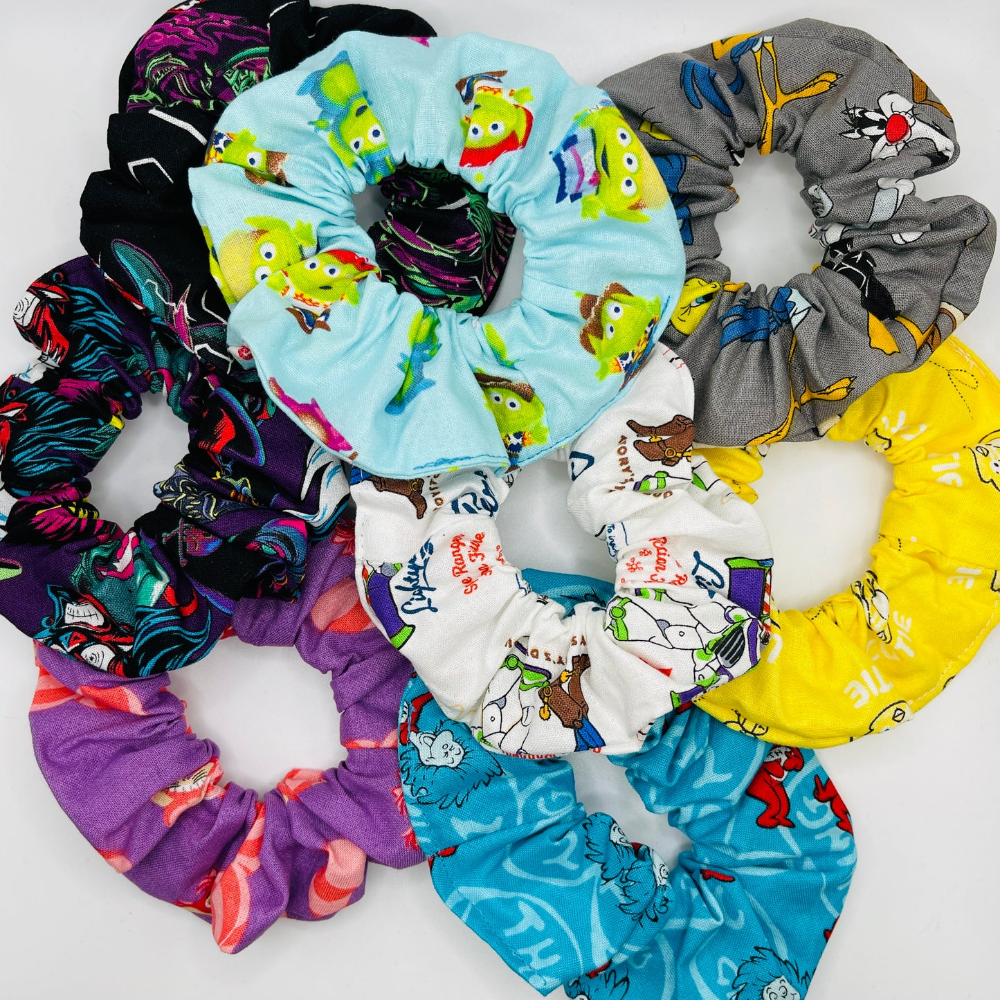 Cartoon Scrunchies!