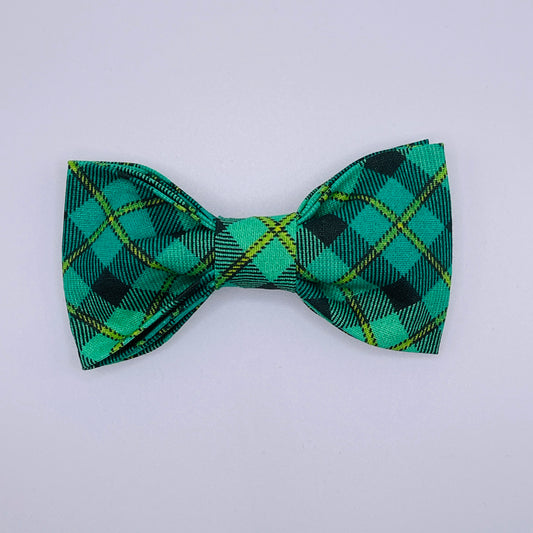 St Patricks Plaid Bow Tie