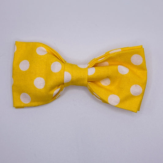 Yellow Polka Dots Bow Tie