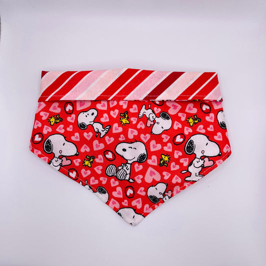 Snoopy Valentine's Day Tie & Snap Bandana