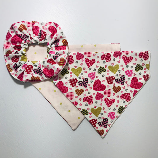 Gold Hearts Bandana