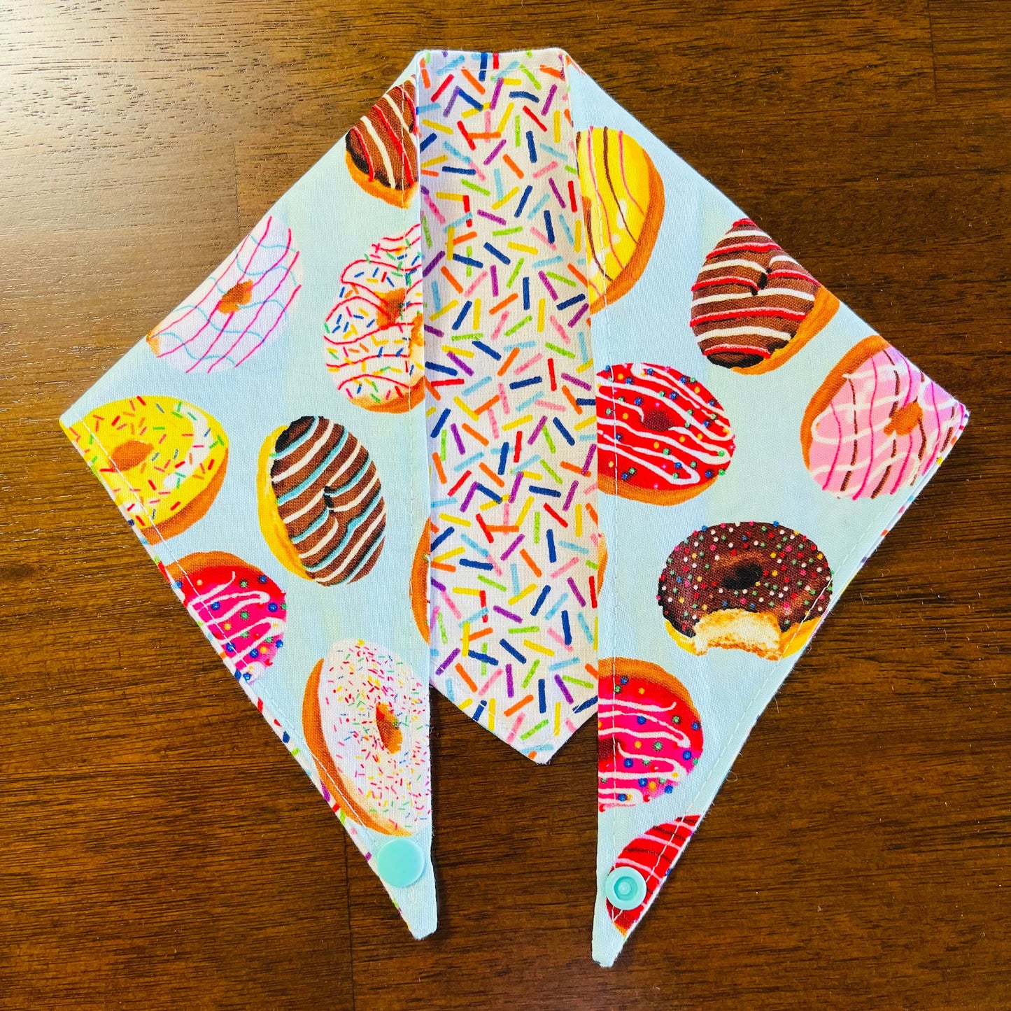 Donuts & Sprinkles Tie & Snap Bandana