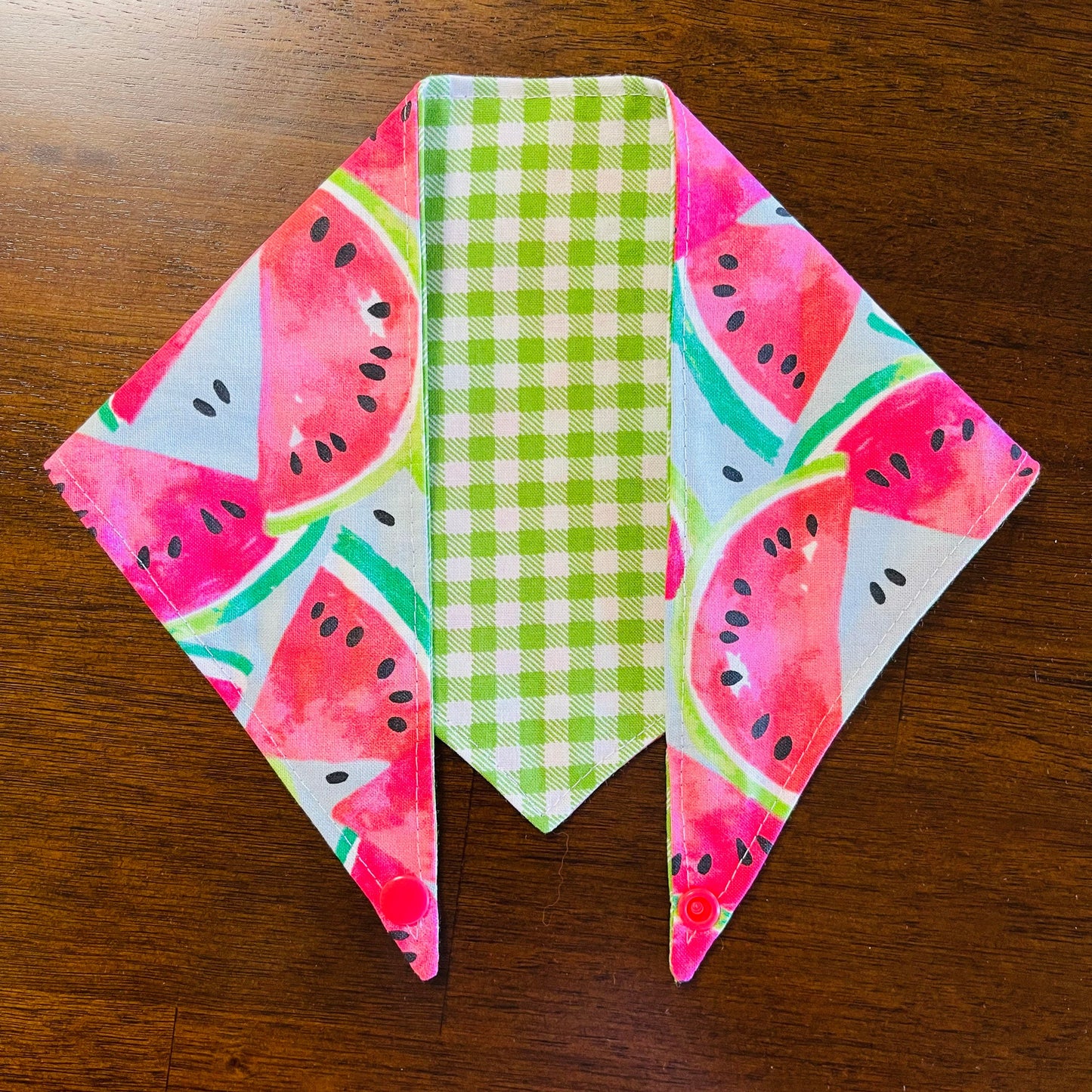 Summer Watermelon Tie & Snap Bandana