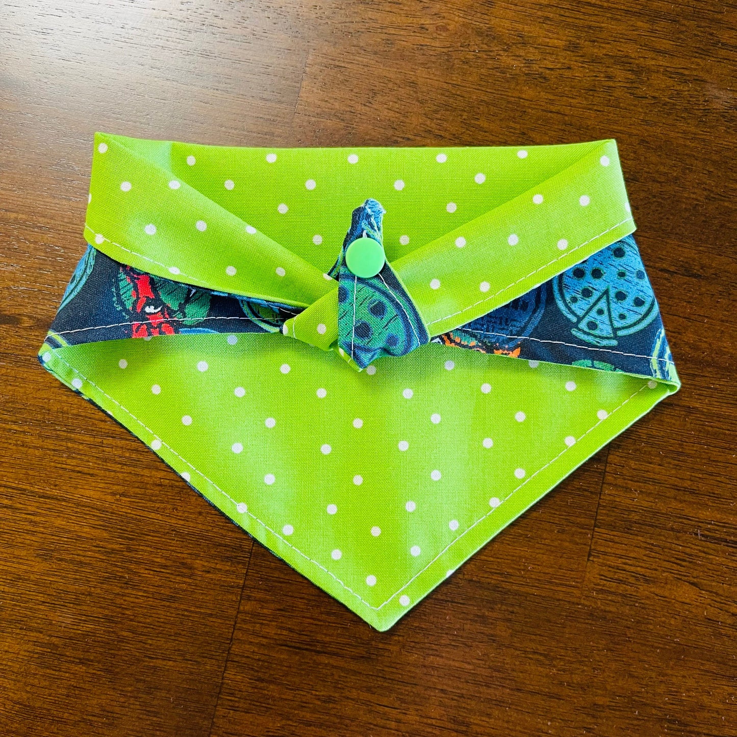 Teenage Mutant Ninja Turtle - Tie Bandana - Handmade Reversible Pet Bandana Made with Snaps