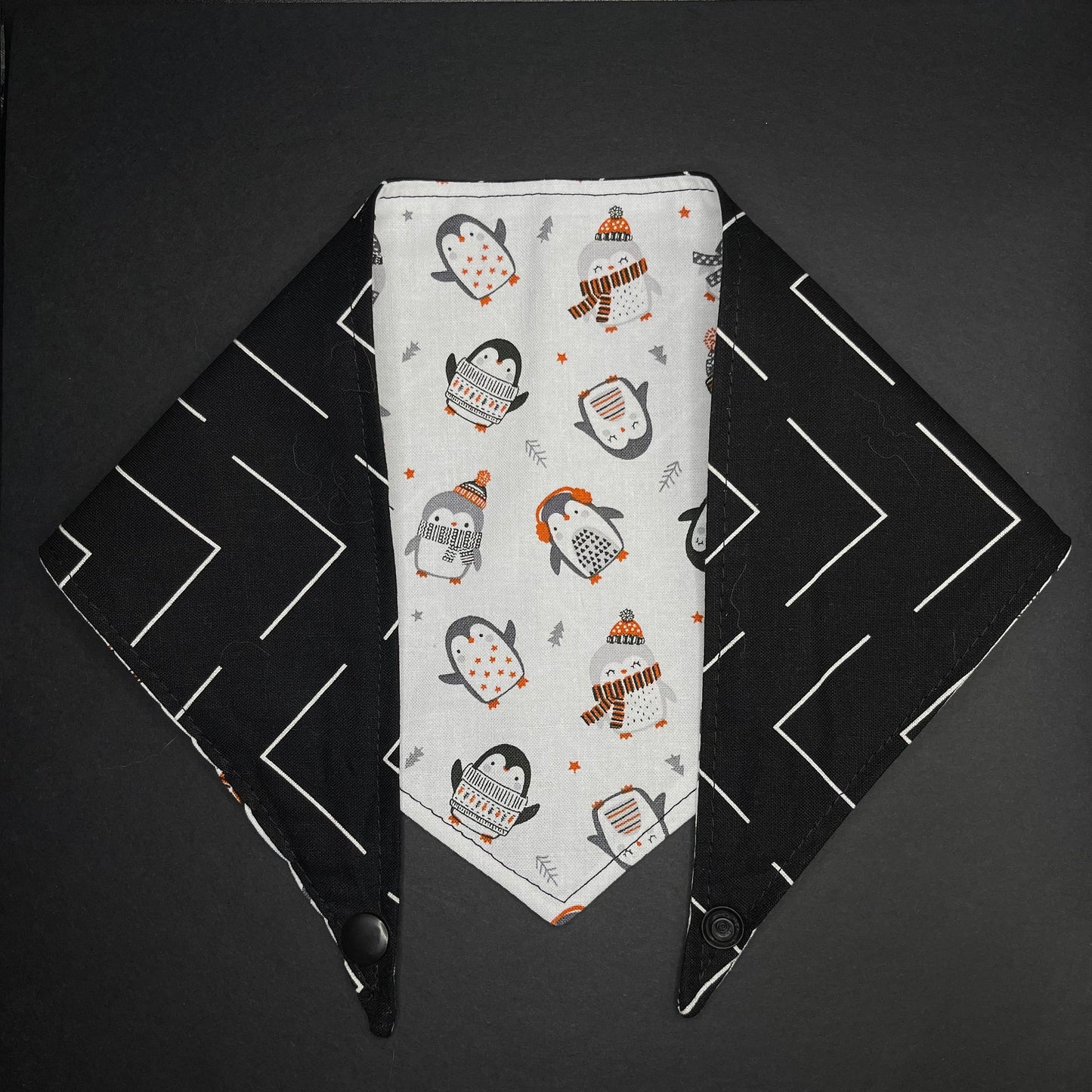 Geometric Penguins Tie & Snap Bandana