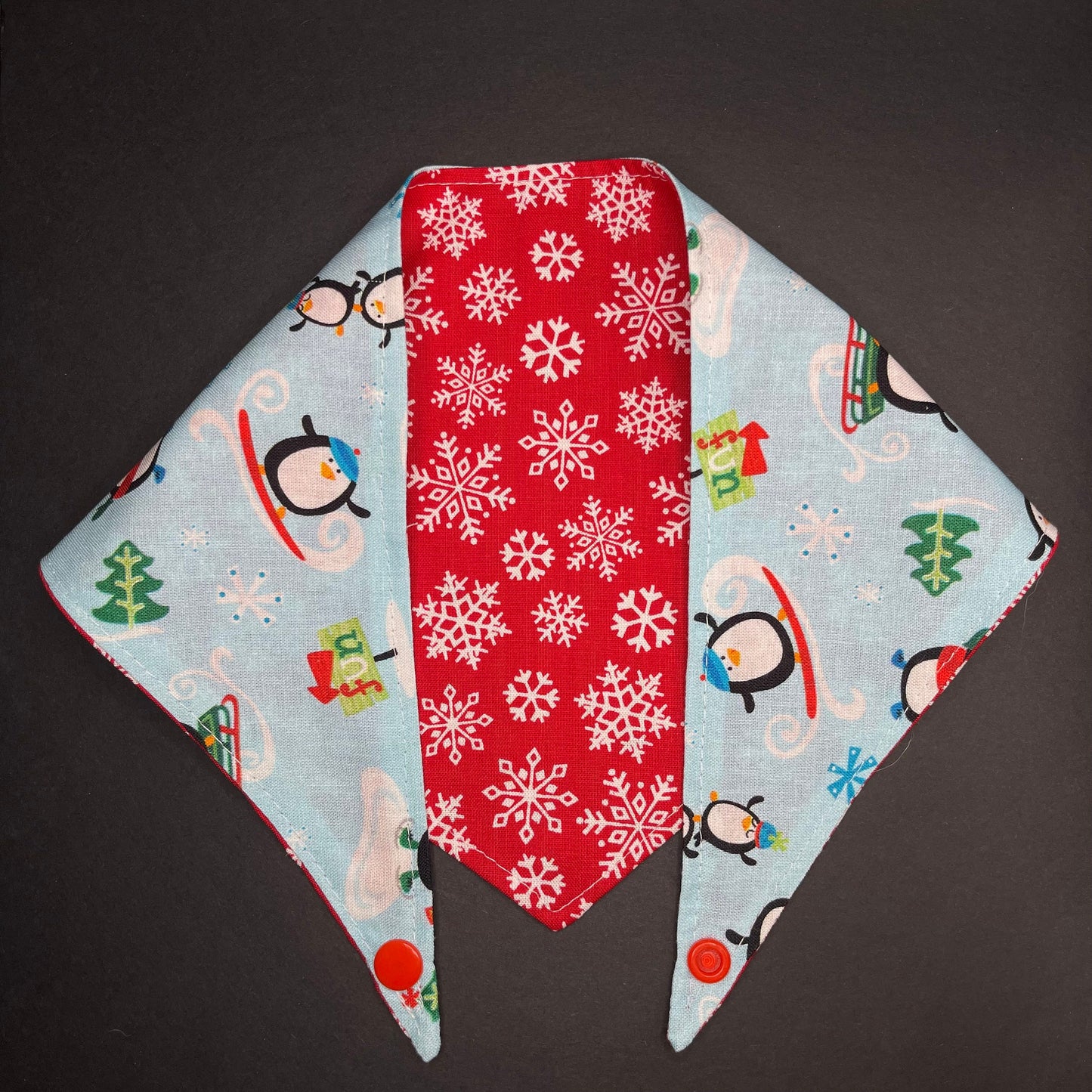 Snow Penguins Tie & Snap Bandana