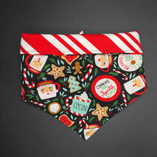 Santa Cookies Tie & Snap Bandana